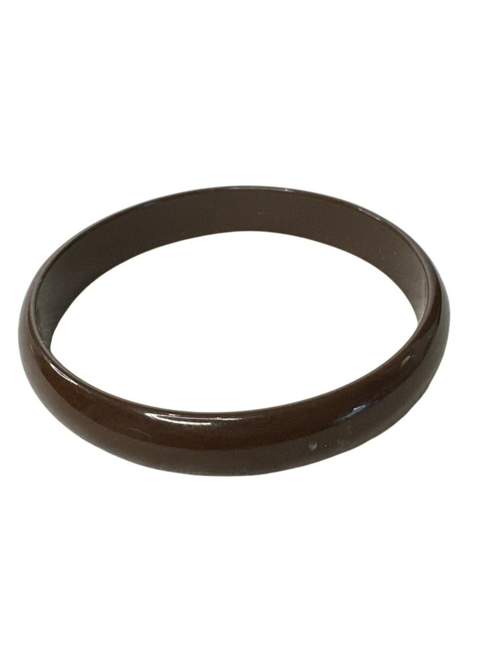 VTG Resin Bangle Bracelet Brown Minimalist Design Lightweight Jewelry Everyday